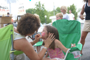 Face painting at Coal Fest